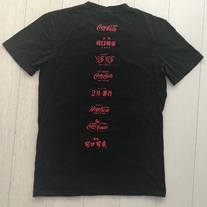Coca-Cola Logo Translation  Black T Shirt Sz S/P